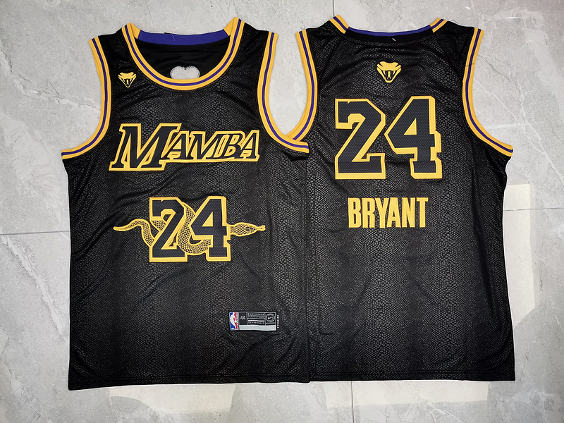 2020 Men Los Angeles Lakers #24 Bryant black game Nike NBA jersey Print